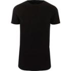 River Island Mens Ribbed Muscle Fit Logo T-shirt