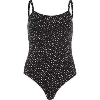 River Island Womens Polka Dot Square Neck Cami Bodysuit