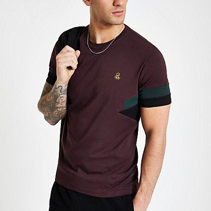 River Island Mens R96 Slim Fit Short Sleeve T-shirt