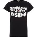 River Island Womens 'spreading The Joy Of Fashion' T-shirt