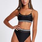 River Island Womens Elastic Stripe Cami Bikini Top