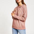 River Island Womens Petite Ri Embroidered Batwing Hoodie