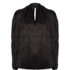 River Island Womens Textured High Neck Puff Shoulder Top