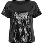 River Island Womens Metallic Sequin T-shirt