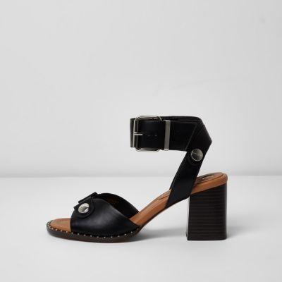 River Island Womens Double Strap Block Heel Sandals