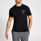 River Island Mens Printed Slim Fit Short Sleeve T-shirt