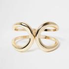 River Island Womens Gold Swirl Clamp Bracelet