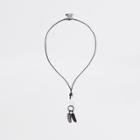 River Island Mens Metallic Feather Necklace