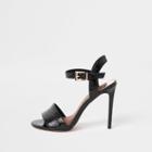 River Island Womens Two Part Wide Fit Stiletto Heel Sandals
