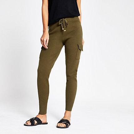 River Island Womens Knitted Utility Joggers