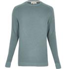 River Island Mens Ribbed Crew Neck Long Sleeve Sweater