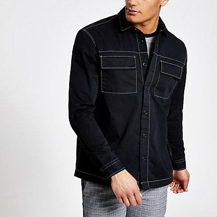 River Island Mens Contrast Overshirt