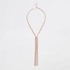 River Island Womens Rose Gold Tone Cup Chain Drop Necklace