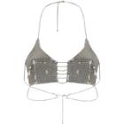 River Island Womens Silver Tone Chainmail Halter Neck Bralet