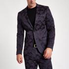 River Island Mens Floral Skinny Fit Suit Jacket