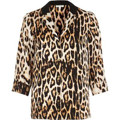 River Island Womens Leopard Print Shirt
