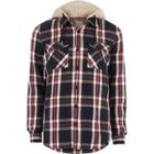 River Island Mens Check Casual Hooded Shirt