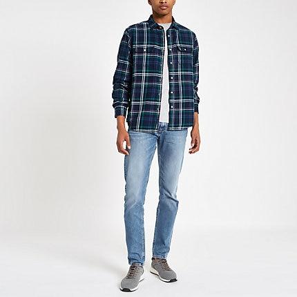 River Island Mens Pepe Jeans Check Regular Fit Shirt