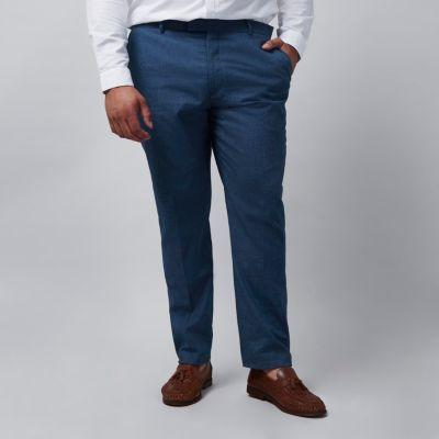 River Island Mens Big And Tall Slim Fit Suit Pants