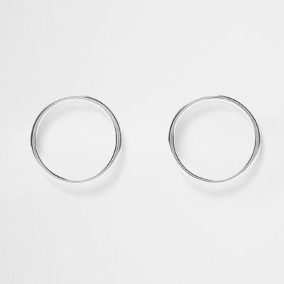 River Island Womens Silver Circle Stud Earrings
