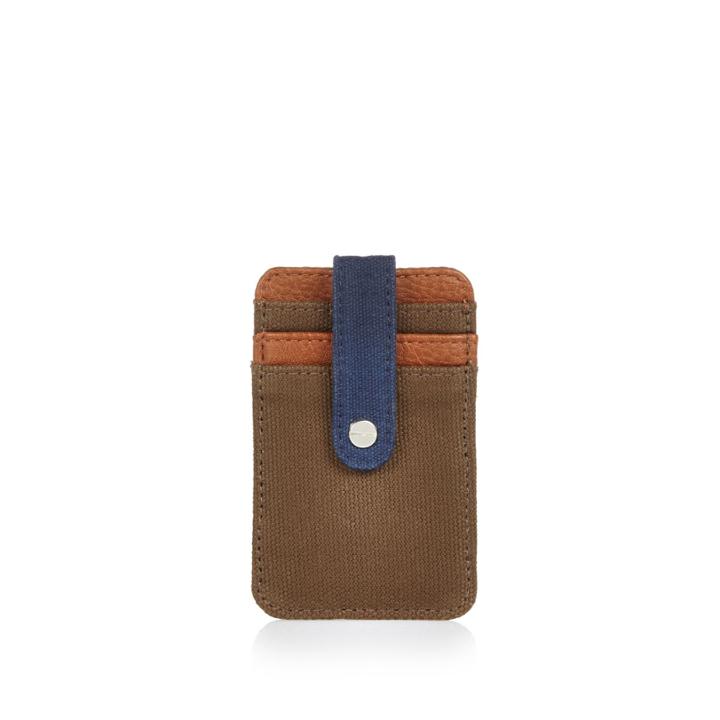 River Island Menslight Canvas Mix Cardholder Wallet