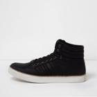 River Island Mens Mid Top Lace-up Trainers