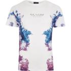 River Island Mens White 'new Visions' Floral Fade Print T-shirt