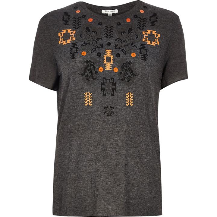 River Island Womens Texture Print T-shirt