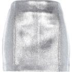 River Island Womens Silver Metallic Mini Skirt