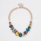 River Island Womens Gold Tone Multi Jewel Necklace