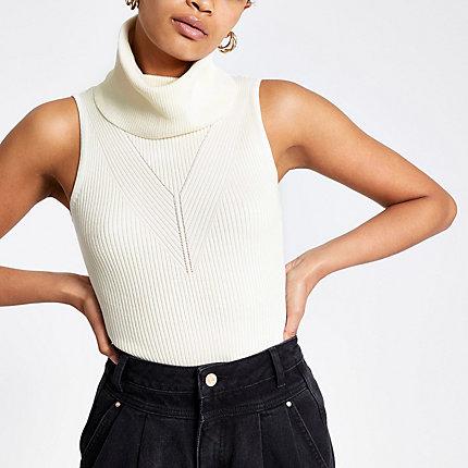 River Island Womens Cowl Neck Knitted Top