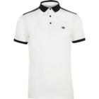 River Island Mens White Muscle Fit Short Sleeve Polo Shirt