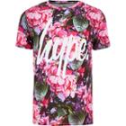 Mens Hype Flower Print Branded T-shirt