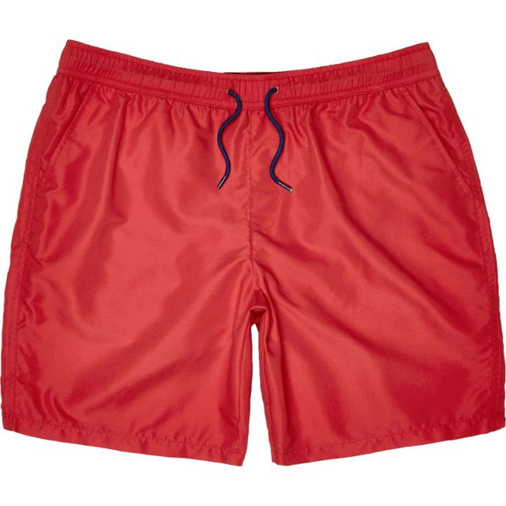 River Island Mensred Microfibre Swim Shorts