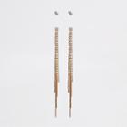 River Island Womens Gold Tone Diamante Tassel Stud Earrings Pack