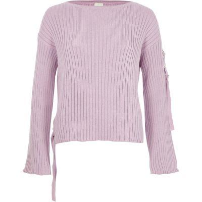 River Island Womens Rib Knit Tie Side Jumper