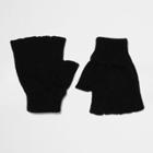 River Island Mensblack Knit Fingerless Gloves