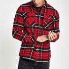 River Island Mens Check Long Sleeve Over Shirt