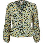 River Island Womens Petite Print Button Front Tea Top