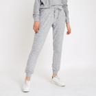 River Island Womens Diamante Embellished Brushed Joggers