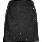 River Island Womens Faux Leather Studded Mini Skirt