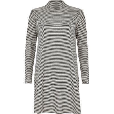 River Island Womens Stripe Turtleneck Dress
