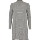 River Island Womens Stripe Turtleneck Dress