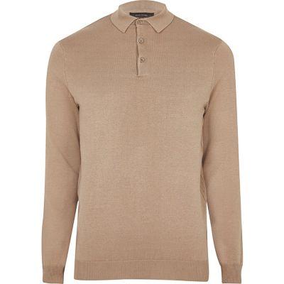 River Island Menslight Slim Fit Polo Sweater