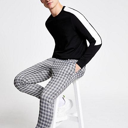 River Island Mens Slim Fit Long Sleeve Stripe Top