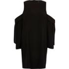 River Island Womens Cold Shoulder Tie Sleeve Swing Dress