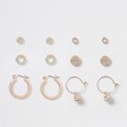 River Island Womens Rose Gold Diamante Pave Earring Multipack
