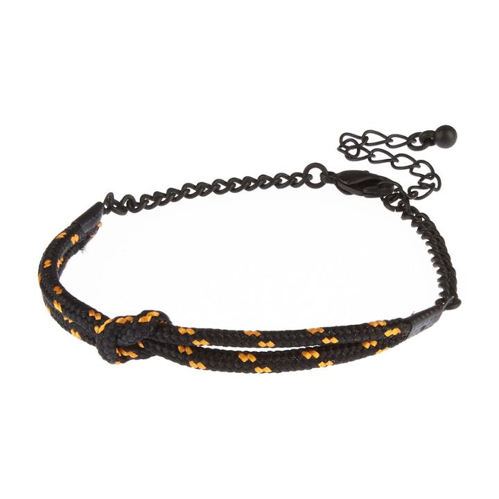 River Island Mensblack Bungee Rope Bracelet