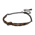 River Island Mensblack Bungee Rope Bracelet
