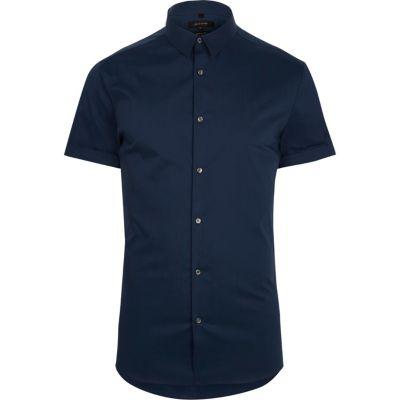 River Island Mens Short Sleeve Muscle Fit Shirt